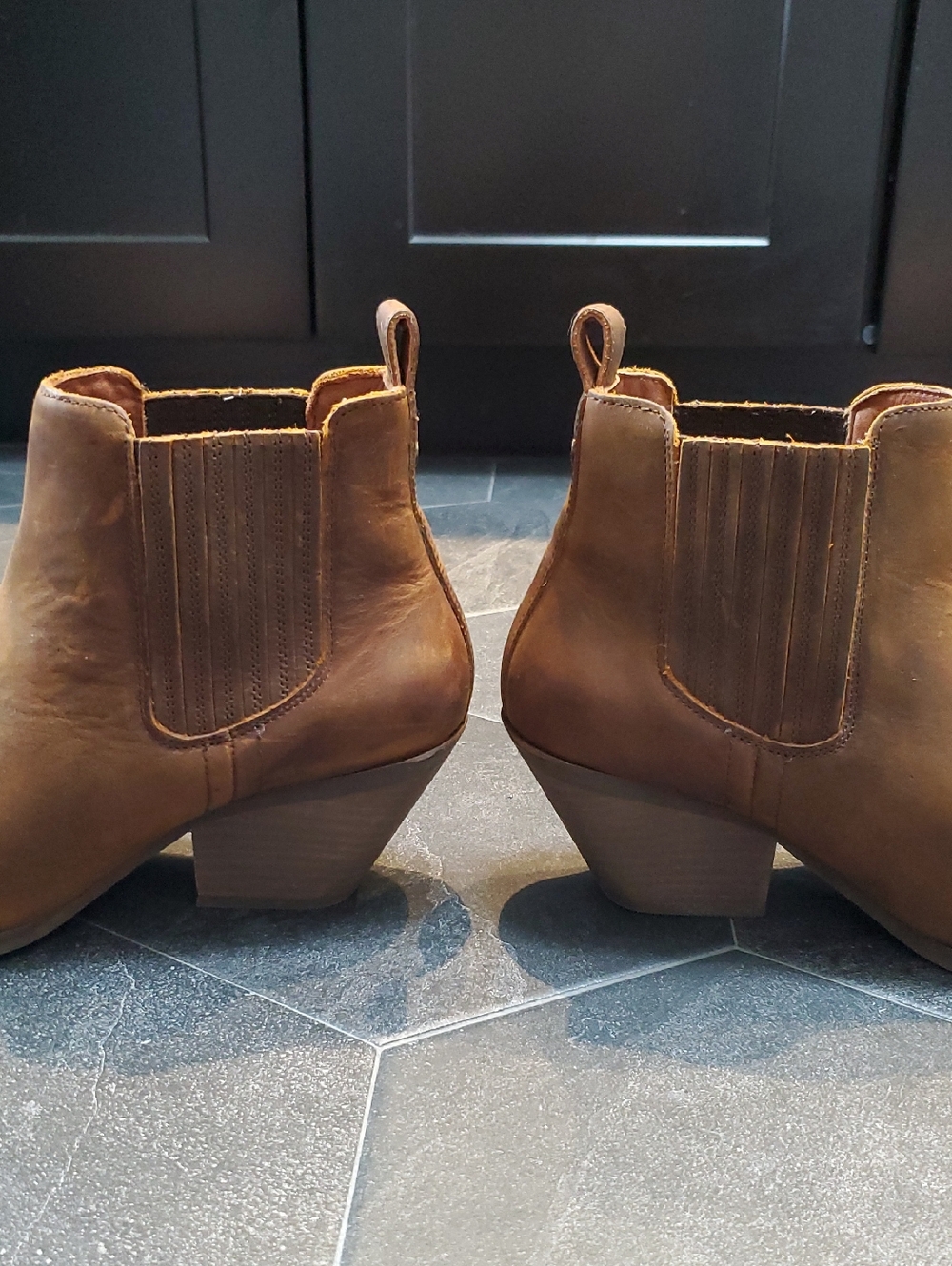 Portland Leather Goods Dakota Tan Leather Boots (color is Canyon) Size 7.5 - Picture 6 of 14